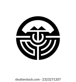 simple sacred sect religion logo vector illustration template design