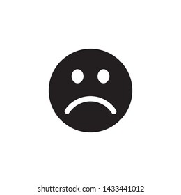 Simple Sad Emoticon Icon Design Vector