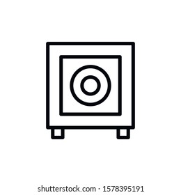 Simple safe line icon. Stroke pictogram. Vector illustration isolated on a white background. Premium quality symbol. Vector sign for mobile app and web sites.