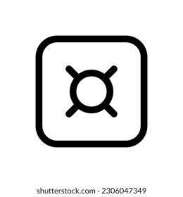 Icono de Caja de seguridad simple. El icono puede utilizarse para sitios web, plantillas de impresión, plantillas de presentación, ilustraciones, etc