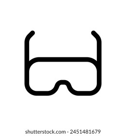 Simple Safety Glasses icon. The icon can be used for websites, print templates, presentation templates, illustrations, etc