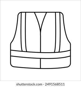 diseño simple del icono del Vector del chaleco de seguridad