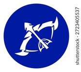 simple sagittarius symbol logo vector