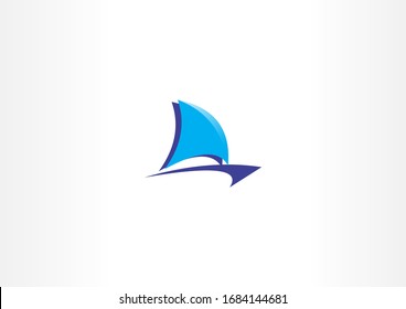 Simple Sail logo concept design logo