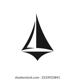 Simple Sailboat Boat Logo Design Inspiration 