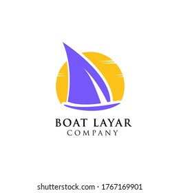 Inspiración en el diseño del logotipo del barco Sailboat sencillo