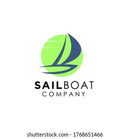Diseño del logotipo del barco de vela