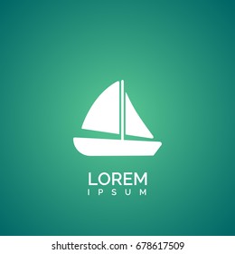 simple Sailboat icon