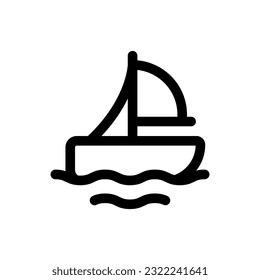 Simple Sailboat icon. The icon can be used for websites, print templates, presentation templates, illustrations, etc