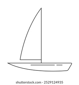 simple sailboat icon illustration design