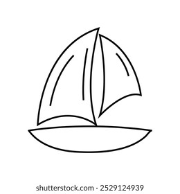 ícone de veleiro simples ilustração design