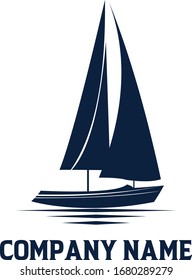 Simple Sailboat logo design for business