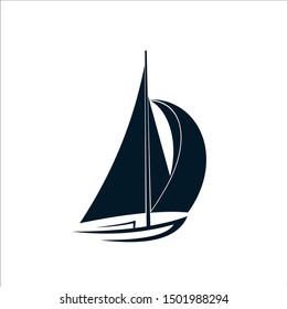 Simple sailing yacht logo design inspiration