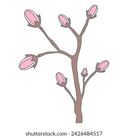 Einfache Sakura Kirschblüte. Frühjahrsaktion