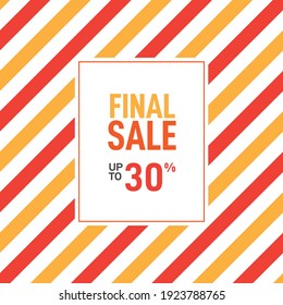 Simple sale banner and poster design for sale in retail. Vector illustration