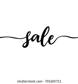 Simple Sale Sign. Calligraphic Text With No Ending. Cute Little Icon For Discounts / Clearances. Vector Illustration.