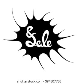 Simple sale splash logo. Vector illustration.