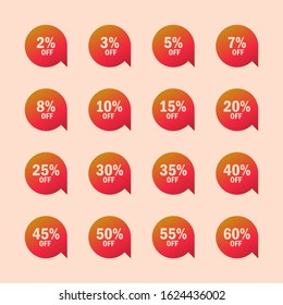 Simple sale tags set, vector design elements