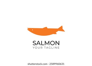 Simple salmon logo, salmon logo with minimalist design