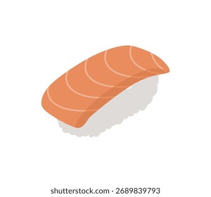 Simple salmon sushi illustration vector