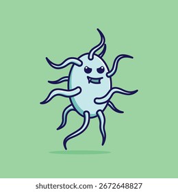 Simple Salmonella cartoon vector illustration Collection of Pharmacy day concept icon isolated