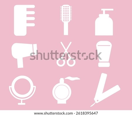 simple salon icon collection design