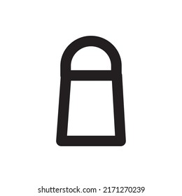 Icono de sal simple, icono de contorno vectorial sobre fondo blanco.