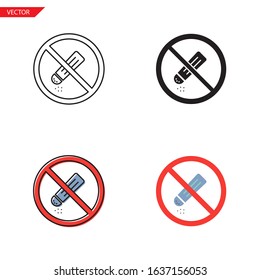 Simple salt, sodium free icon on white background 4 types such as outline, black, color, outline and color. Vector illustration.