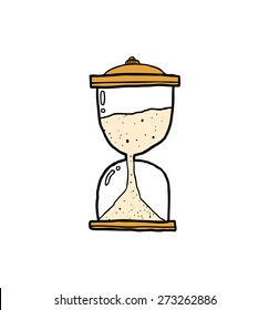 simple sand clock cartoon