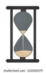 Simple sand clock. vector illustration