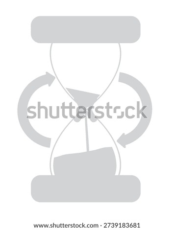 Simple sand clock. vector illustration