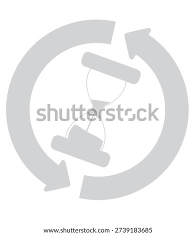 Simple sand clock. vector illustration