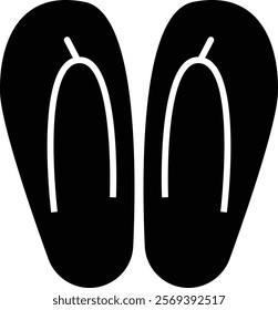 simple sandal illustration vector icon