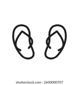 simple sandals icon. minimalist vector format. logos, stickers, merchandise, and user interface elements