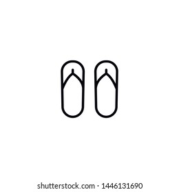Simple sandals line icon. Stroke pictogram. Vector illustration isolated on a white background. Premium quality symbols. Vector sign for mobile app and web sites.