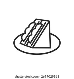 Simple sandwich icon vector illustration