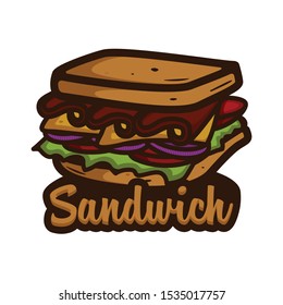 Simple Sandwich Illustration - Outliner Vector