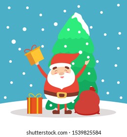 simple santa claus cartoo vector design