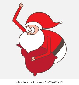 simple santa claus cartoo vector design