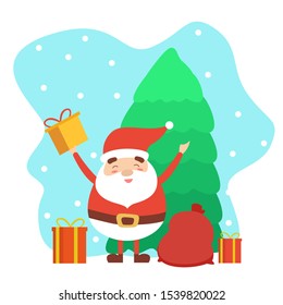 simple santa claus cartoon vector design