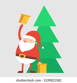 simple santa claus cartoon vector design