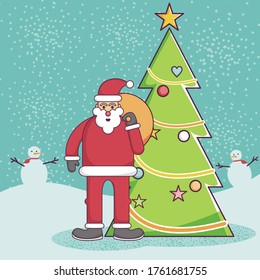 Simple Santa Claus Illustration for Christmas celebration. Can use for applied design.
