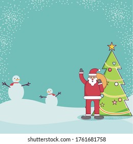 Simple Santa Claus Illustration for Christmas celebration. Can use for applied design.