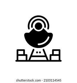 simple satellite icon isolated on white background