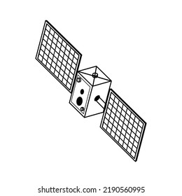 A Simple satellite Line Art Design