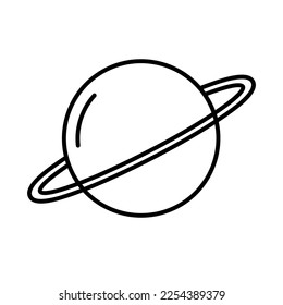 Sencillo icono Saturno. Icono Planeta. Vector.