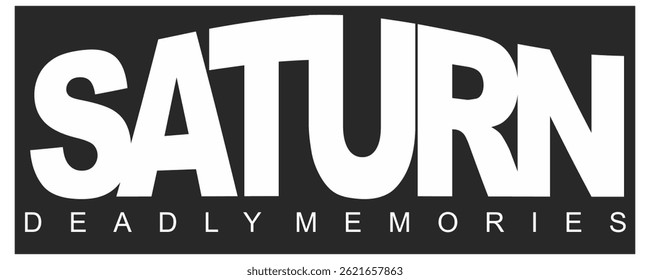 Simple SATURN text vector, black background.