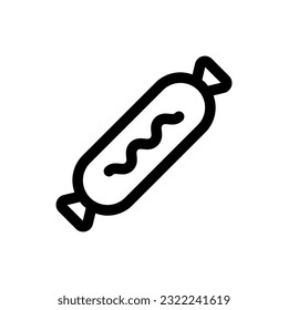 Simple Sausage icon. The icon can be used for websites, print templates, presentation templates, illustrations, etc