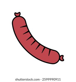 Simple Sausage Icon Illustration Graphic