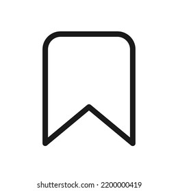 Einfache Bilddatei einzeln auf weißem Hintergrund. Lesezeichen-Symbol Moderner einfacher Vektorgrafik für Website oder mobile App